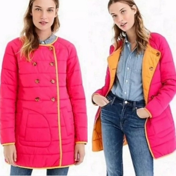 J. Crew Jackets & Blazers - J.Crew Quilted Reversible Double Breasted Puffer Jacket